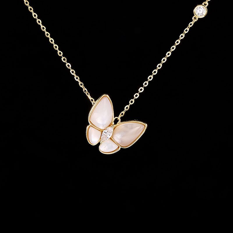 Sier Fritillary Butterfly Female Fashionable Temperamental Pendants