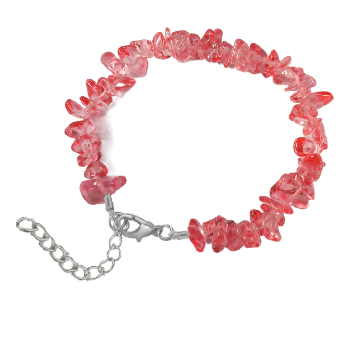 Natural Crystal Agate Gravel Irregular Stone Lobster Bracelet