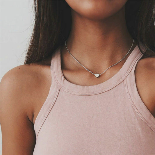 Heart Love Simple Clavicle Chain Fashion Necklaces