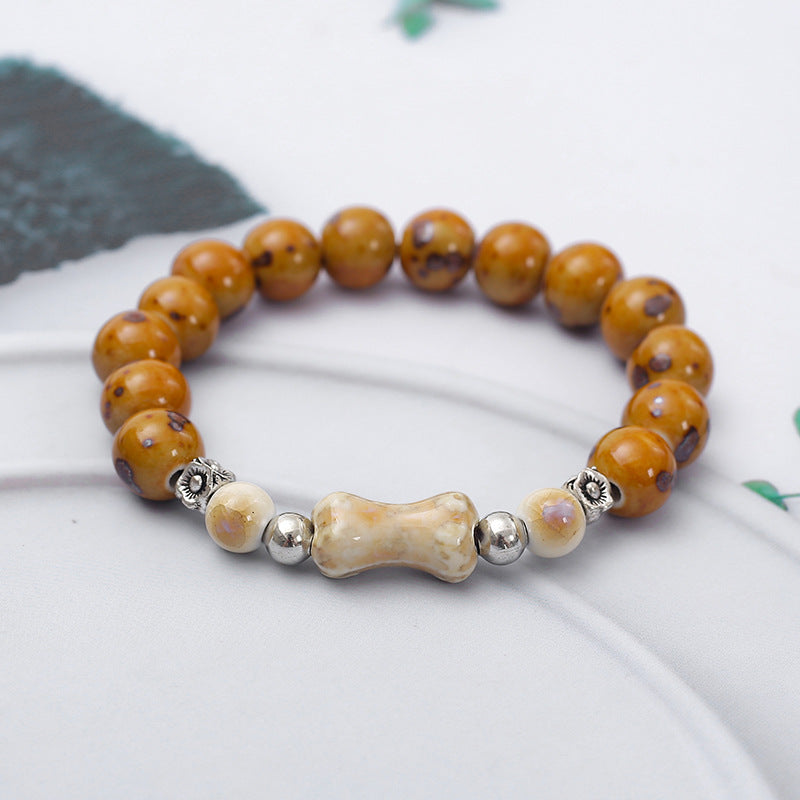 Retro Ethnic Style Niche Ceramic Female Bracelet