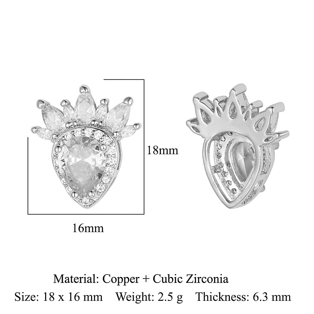 Zircon Copper Color Zirconium Micro Inlay Ornament Clavicle Pendants