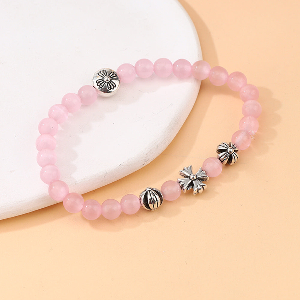 Opal Cross Beaded Simple Fashion Retro Girlfriends Bracelet