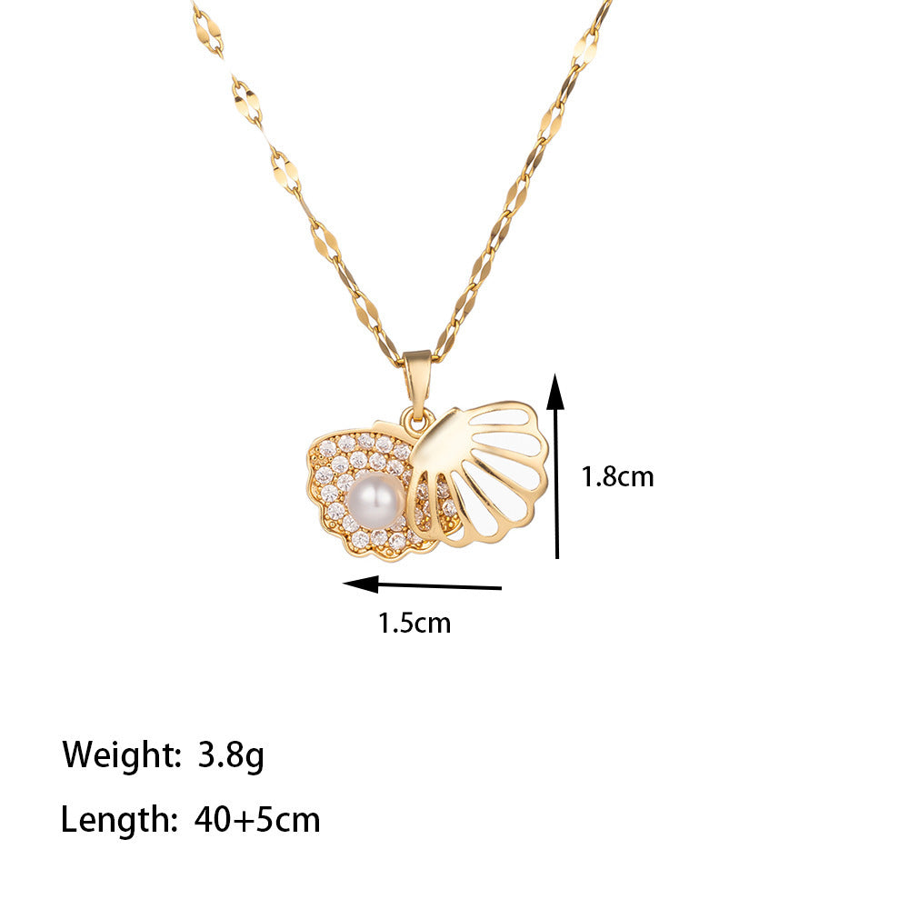 Women's Micro Inlaid Zircon Sun Star Moon Zodiac Clavicle Necklace