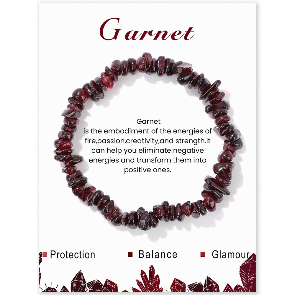 Women's Natural Stone Chain Simple Cute Color Bracelets