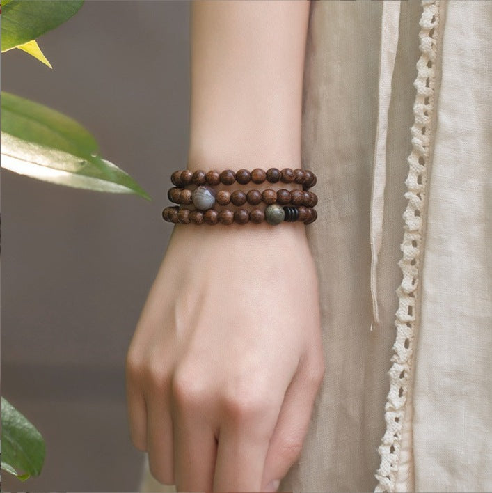 Women's & Men's Beads Literary Couple Retro Hand Bead Size Bracelet