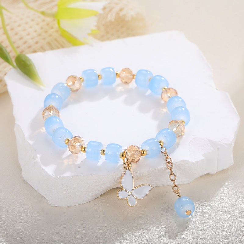 Crystal Butterfly Candy Color Girlfriends Small Bracelets