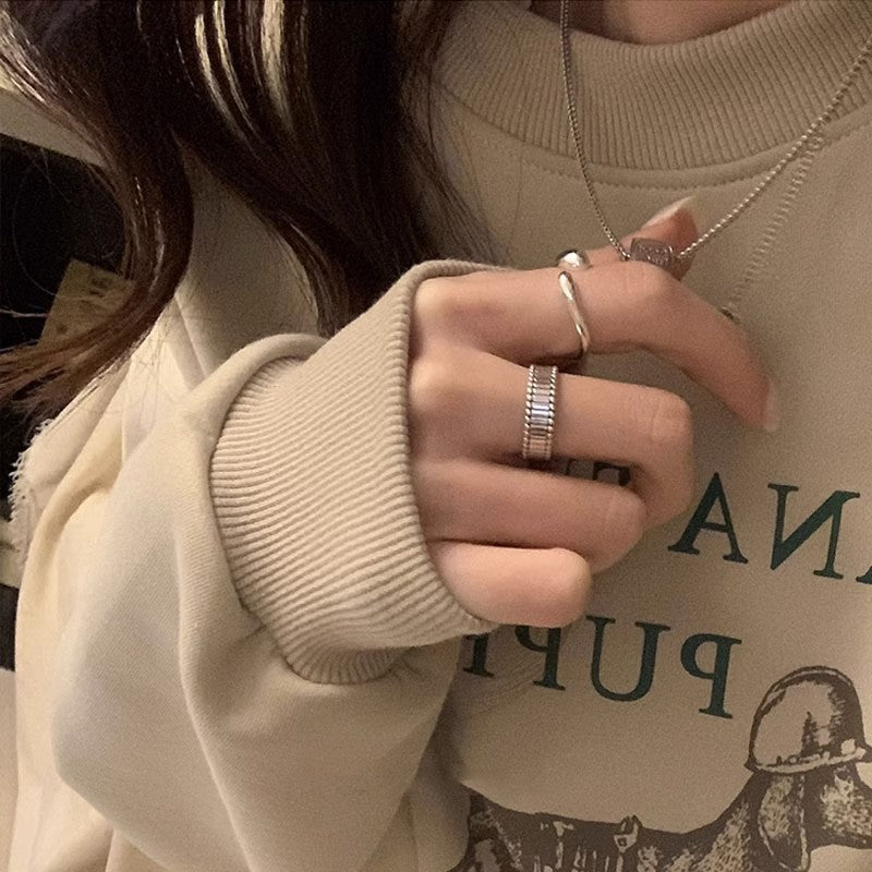 Geometric Female Hip Hop Fashion Wild Style Ring