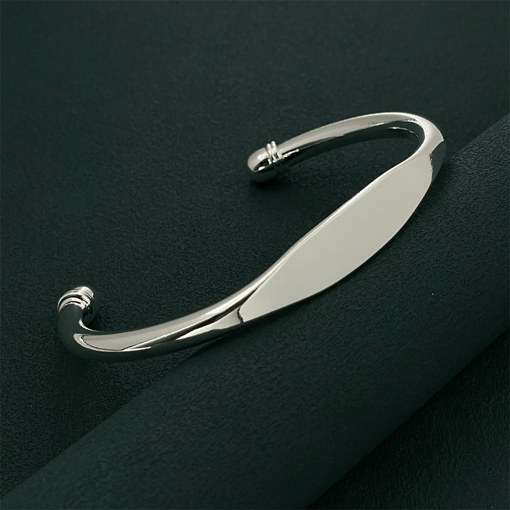 Durable Classic Comfortable Sier-plated Flat Popular Bracelets