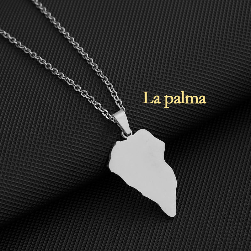 Stainless Steel Spanish Canary Islands Unisex Necklace