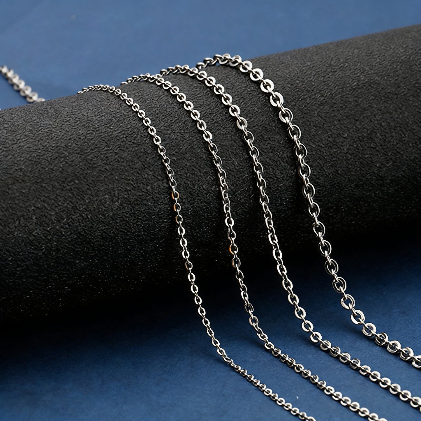 Straight Hair Chain With Stainless Steel Cross Female Necklace