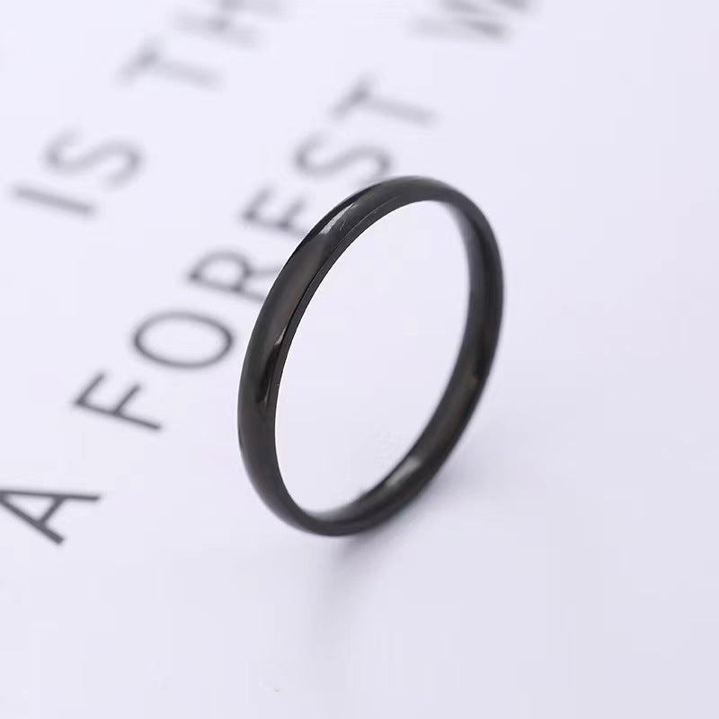 Design Titanium Steel Thin Female Korean Style Rings