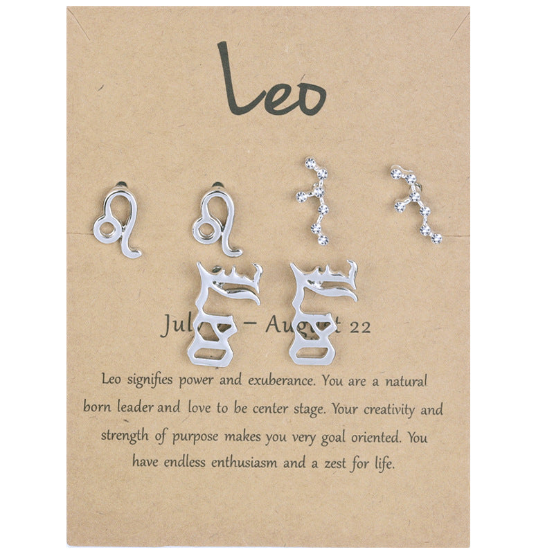 Twee Constellation Symbol Diamond Retro Alphabet Rings