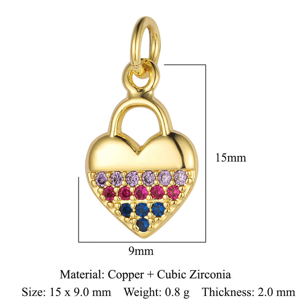 Cross Virgin Copper Zircon Boy Ornament Accessories Pendants