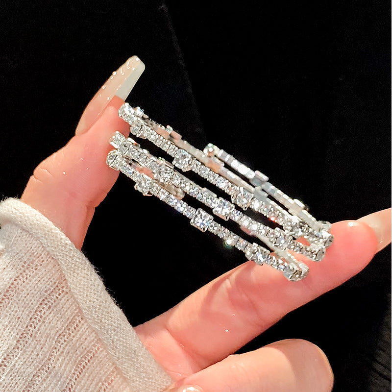 Women's Zircon High-grade Elastic Simple Light Luxury Bracelets