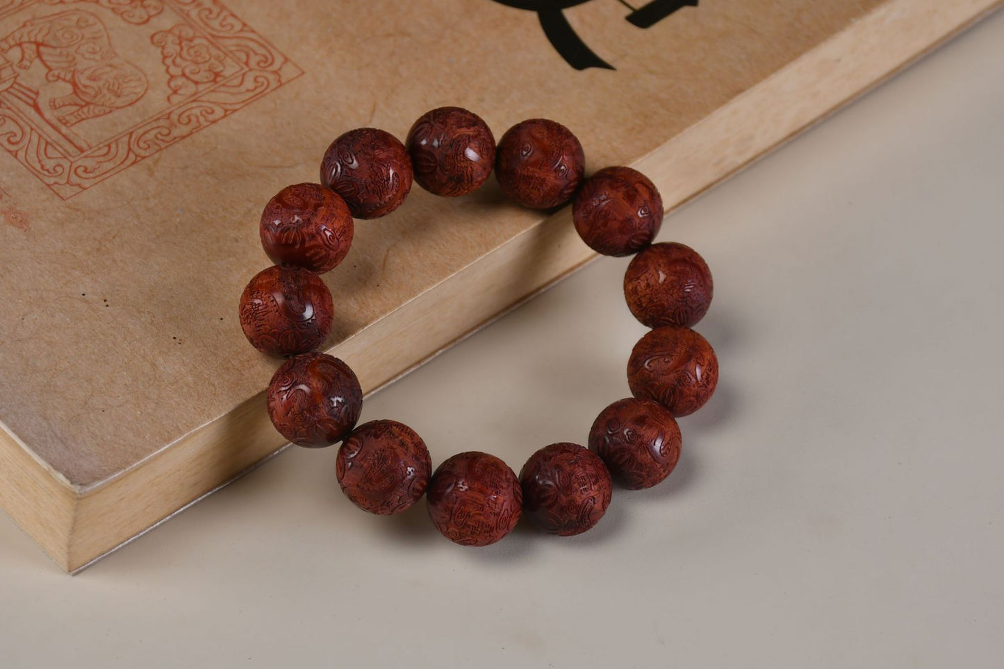 Women's & Men's Arborvitae Lightning Transparent Buddha Beads Live Studio Drainage Temple Bracelet