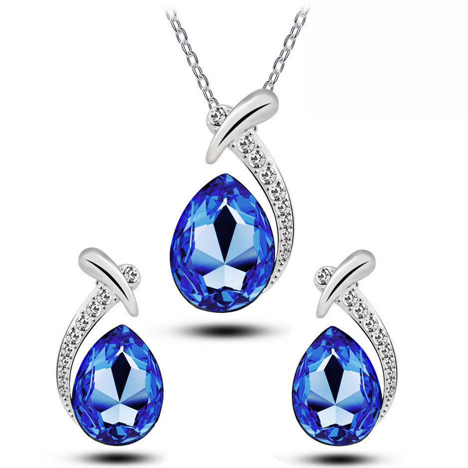 Diamond Clavicle Female Austrian Crystal Mermaid Necklaces