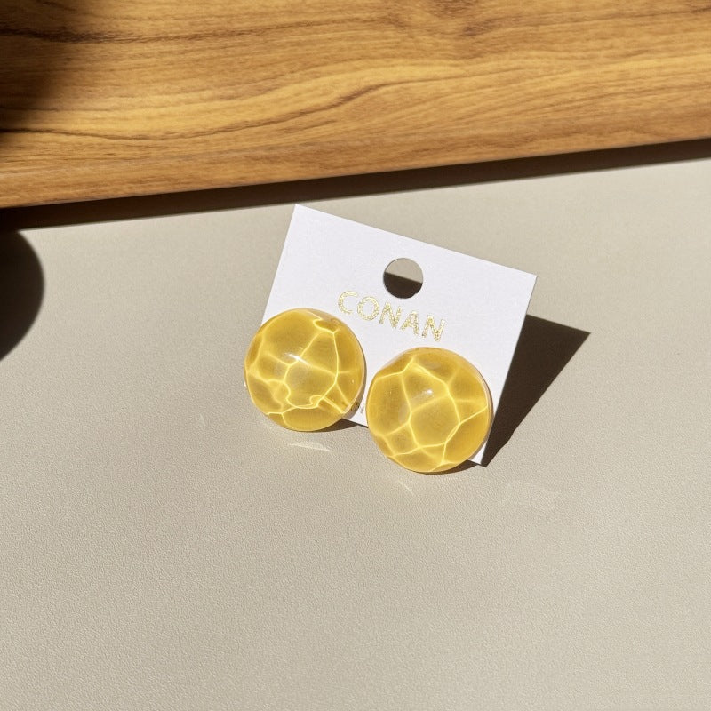Women's Retro Blooming Acrylic Curved For Simple Stud Earrings