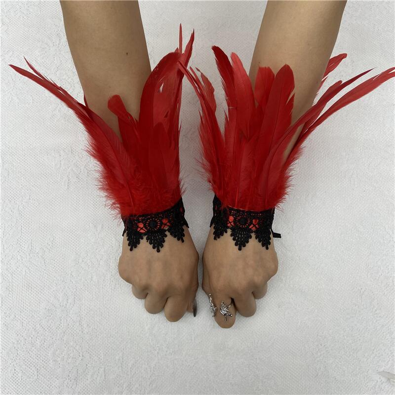 Feather Halloween Performance Ball Lace Wristband Bracelets