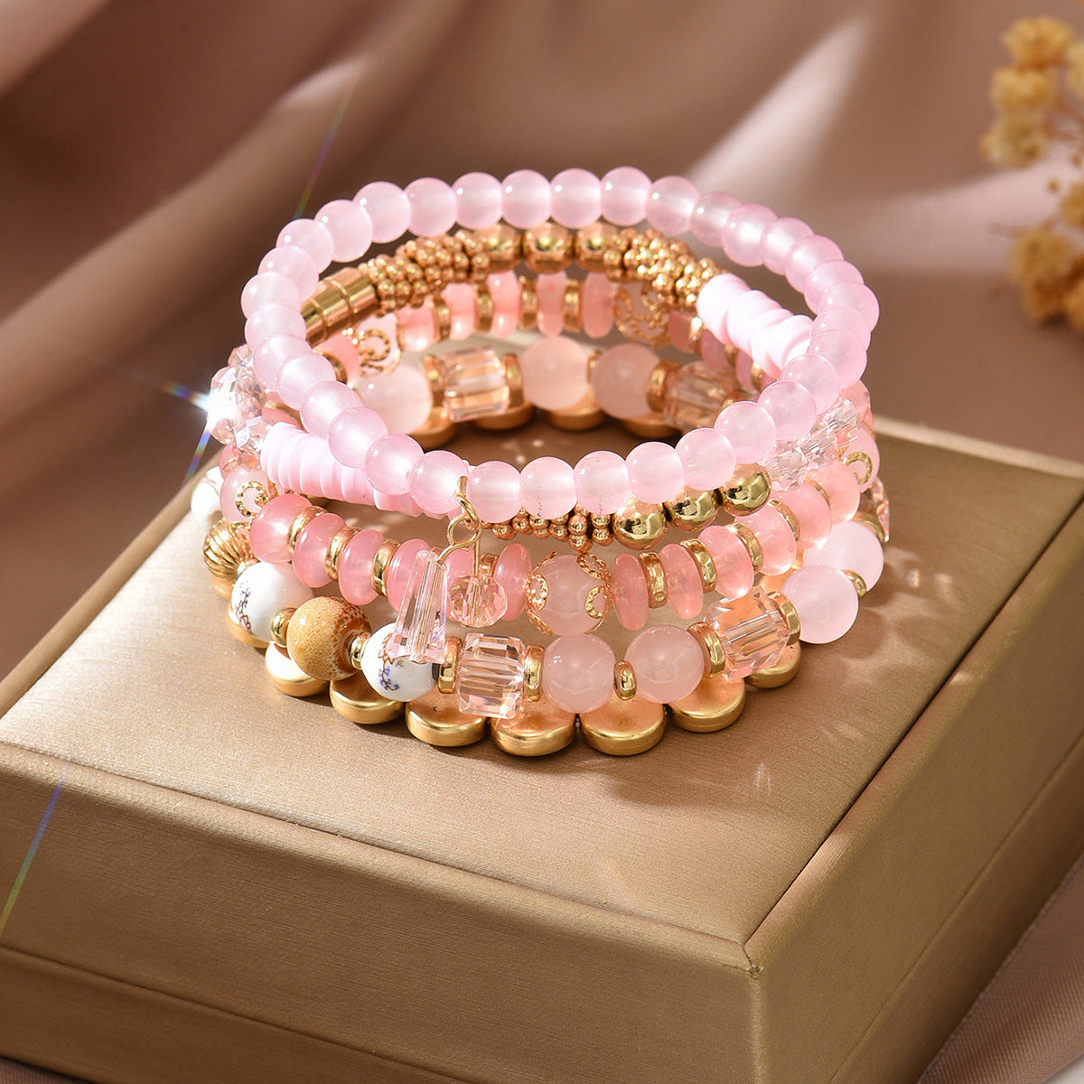 Women's Bohemian Style Crystal Filament Woven For Bracelet