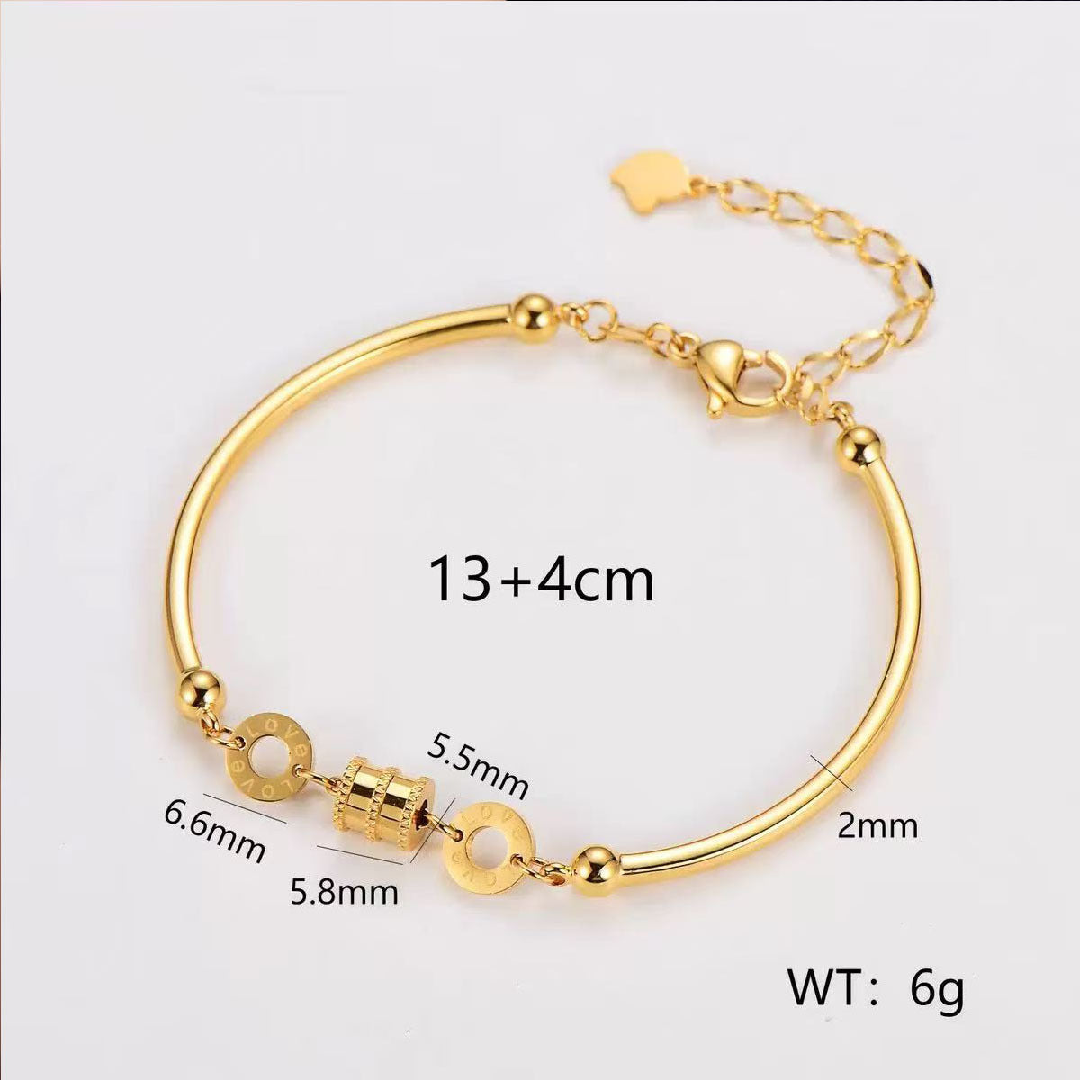 Women's Elbow Small Waist Titanium Steel Female Bracelet
