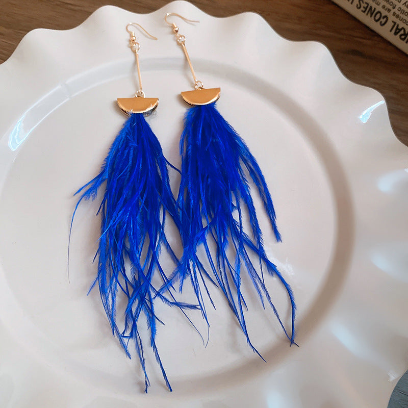 Cheese Pleated Fashionable Casual Style Ear Hook Earrings