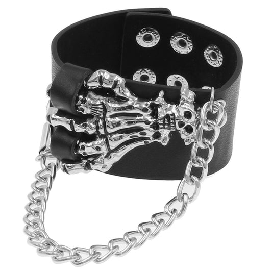 Men's Vintage Leather Skull Ghost Claw Domineering Bracelets