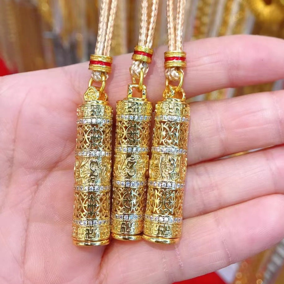 Gold Carry-on Golden Buddha Brass Gold-plated Necklaces