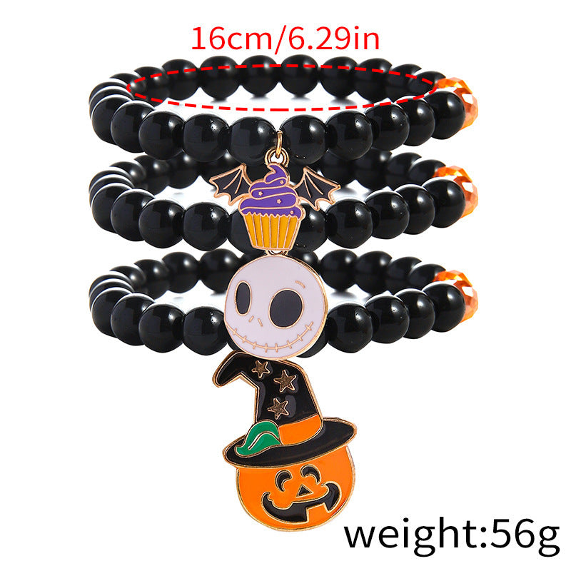 Halloween Acrylic Beaded The Spider Devil's Bracelets