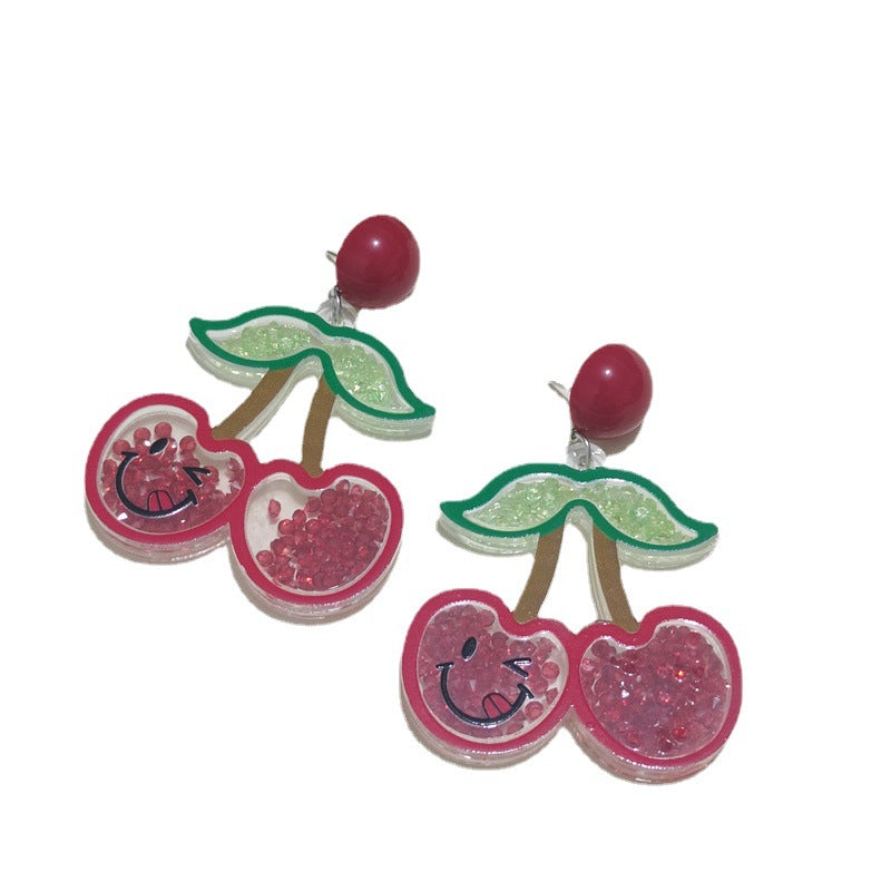 Strawberry Doll Asymmetric Acrylic Cherry Cake Rings