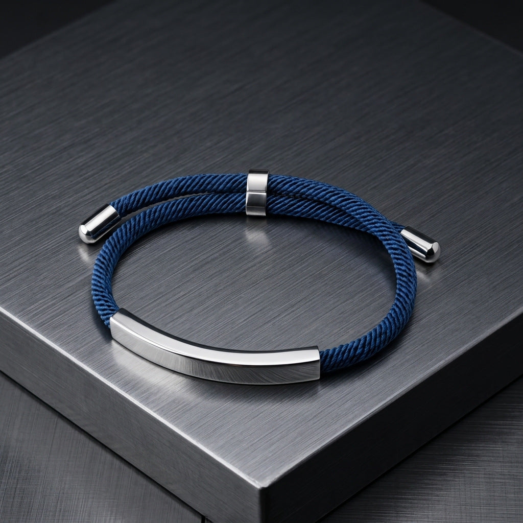 Lettering Printing Material Stainless Steel Small Gift Titanium Woven Hand Bracelets