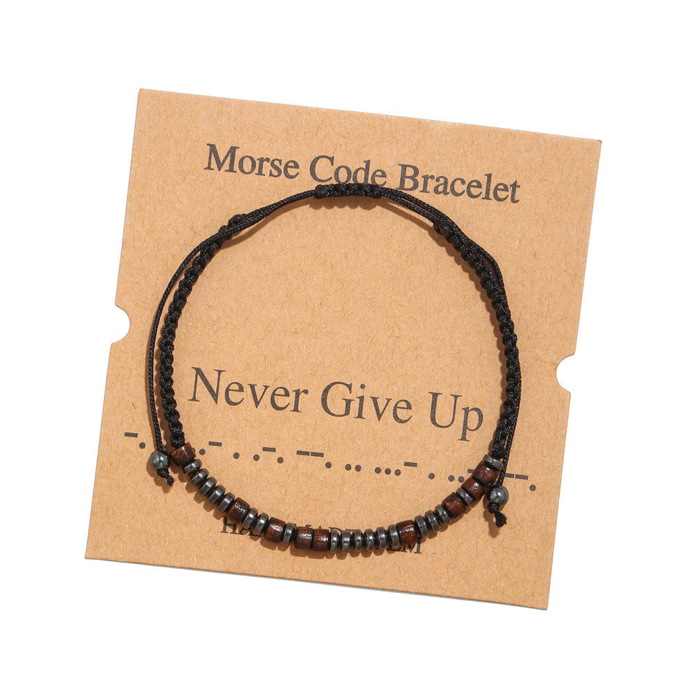 Moss Password Hand-woven Letters Numbers Vintage Bracelets
