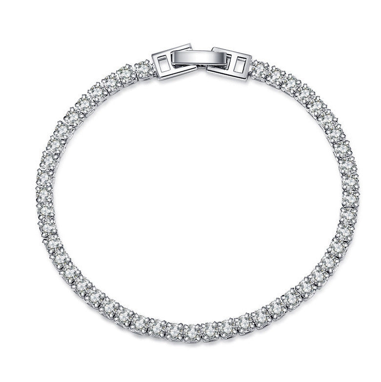 Interest Light Luxury Zircon Starry Full Diamond White Bracelet