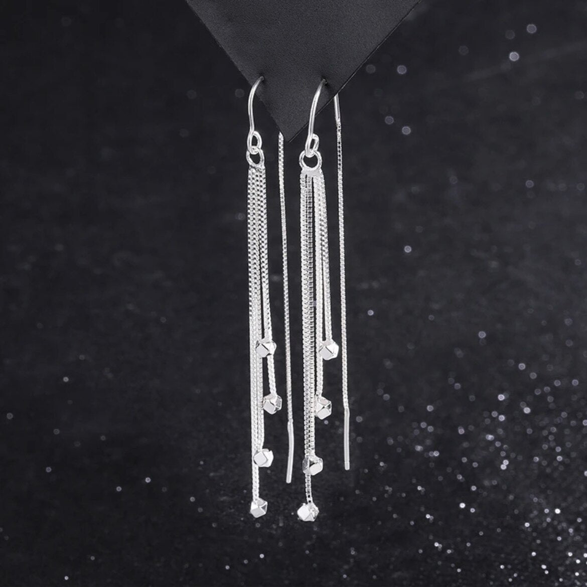 Women's Tassel Fashionable Simple Snowflake Leaves Slim Ear Line
