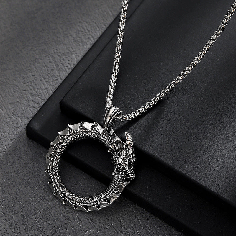 Punk Star Bone Saturn Halo Hipster With Personality Fashion Skull Pendants