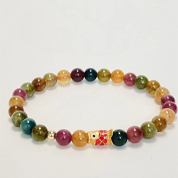 Colorful Tourmaline Personalized Niche Design Life Bracelets