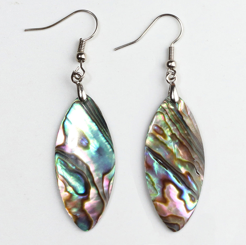 Natural Abalone Shell Ear Hook Eardrop Earrings