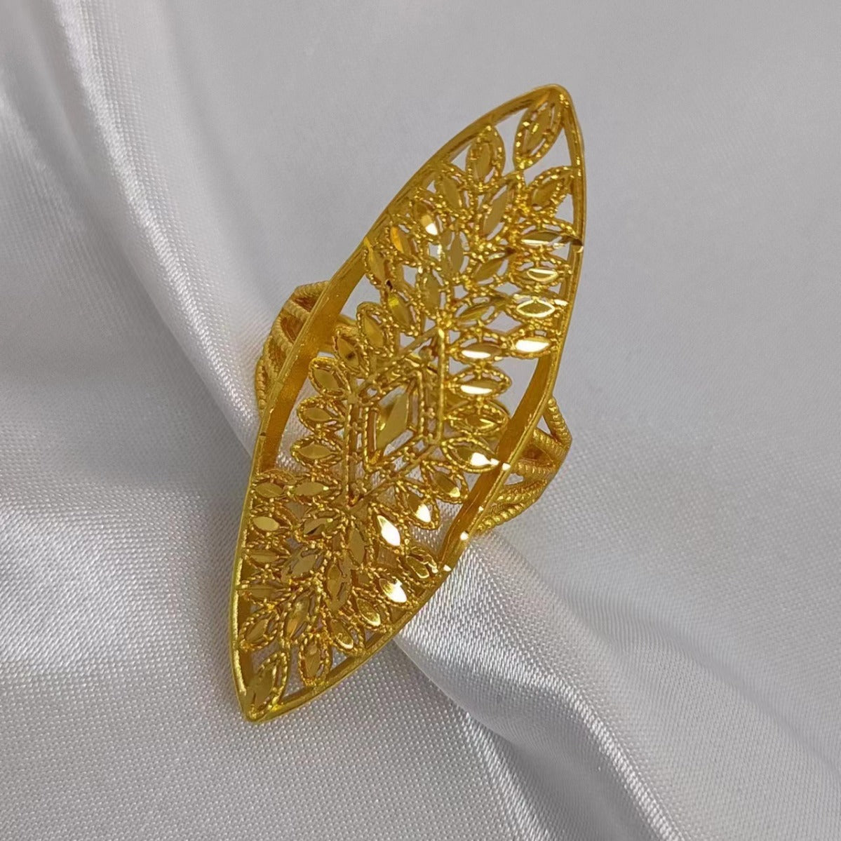 Women's Wheat Index Finger Does Not Fade Design Rings
