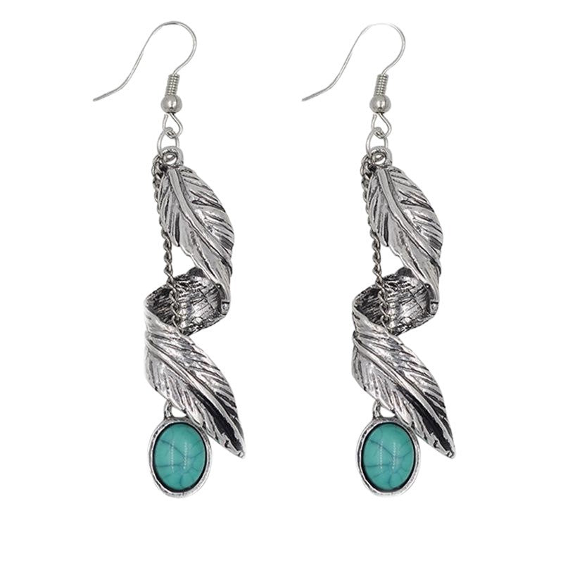 Women's Multiple Options Bohemian Ethnic Turquoise Eardrops Combination Earrings