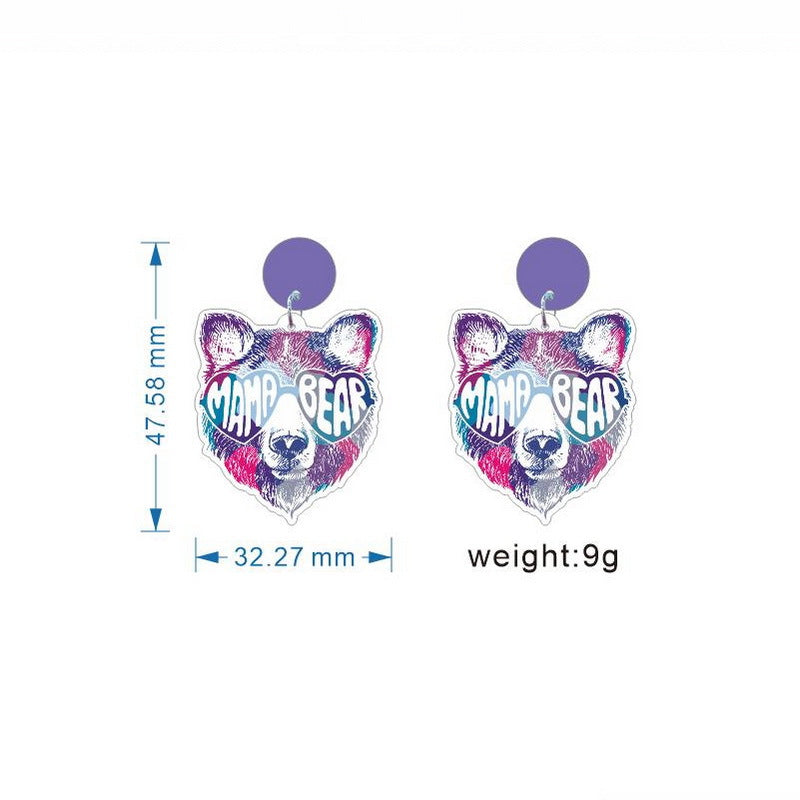 Holiday Mother's Day Acrylic Mother Rainbow Earrings
