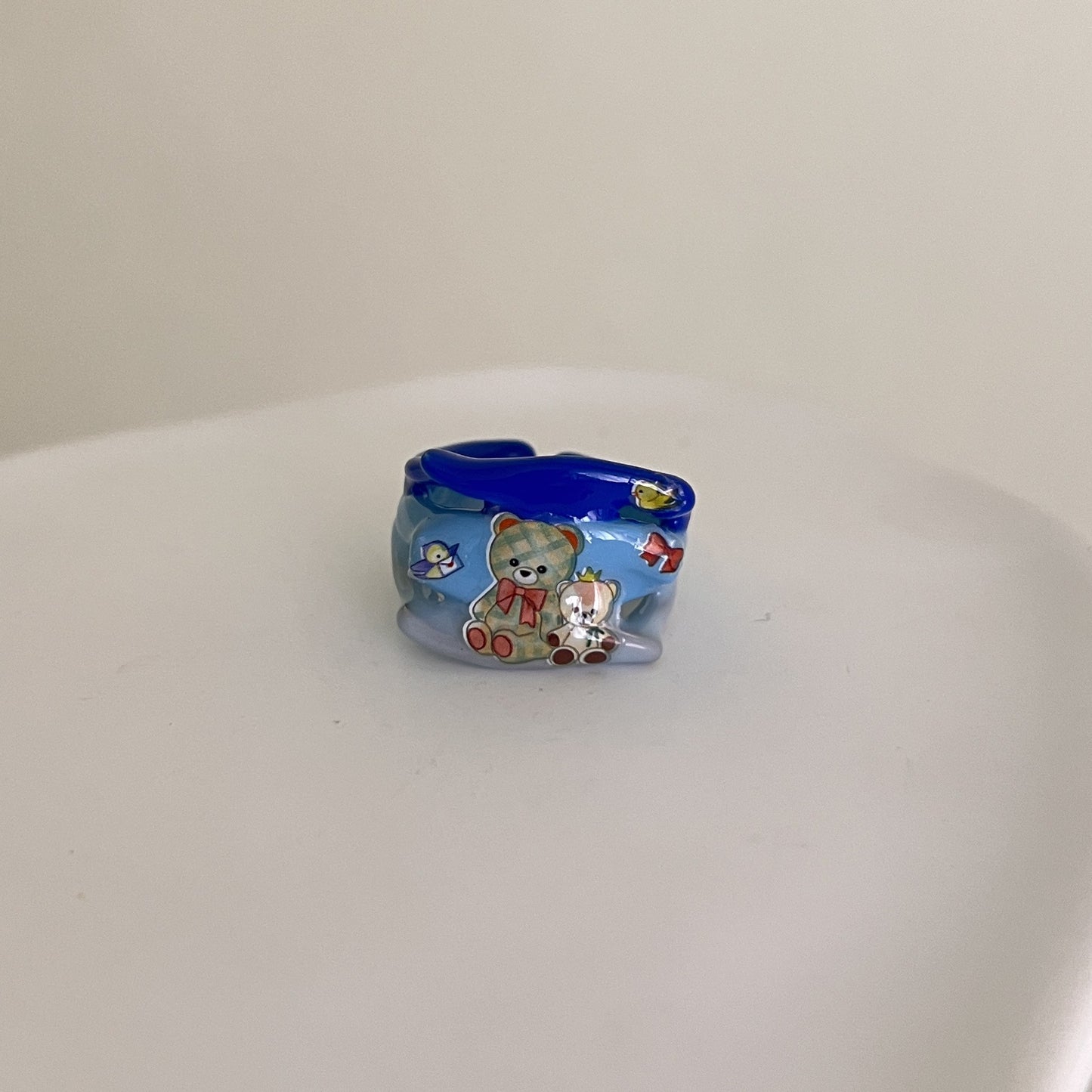 Children's High-grade Design Dripping Oil Open Stacked Band Special Multicolor Ring
