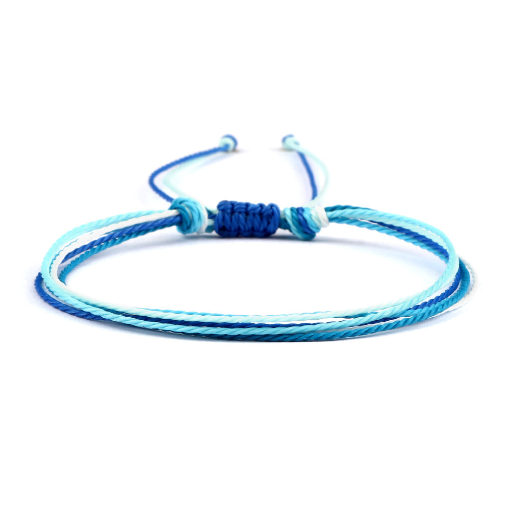 Coast Style Twin Creative Wax Line Hand Weaving Bracelet