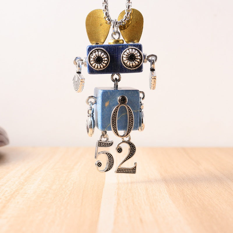 Vintage Robot Handmade Niche Design Gift Pendants