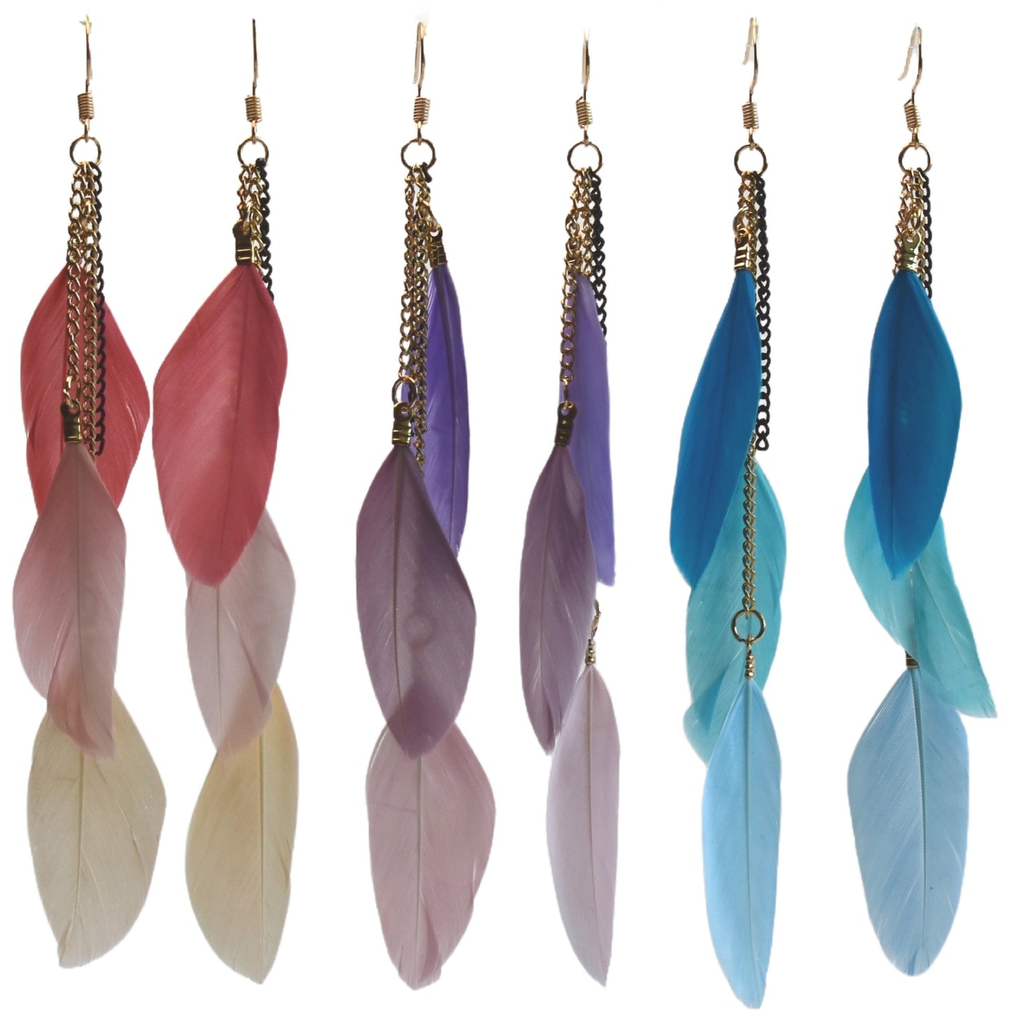 Classy Casual Cool Ethnic Style Feather Earrings