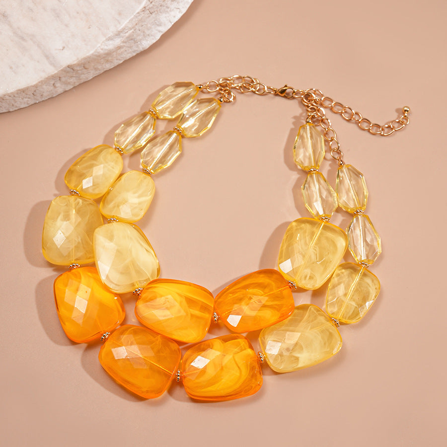 Women's Irregular Beaded Personalized Minority Seaside Vacation Necklaces