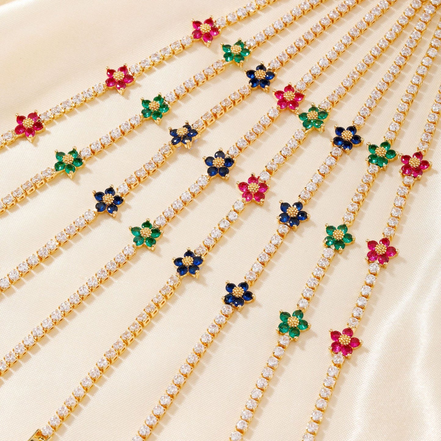 Style Copper Inlaid Zircon Sweet Elegance Niche Bracelets