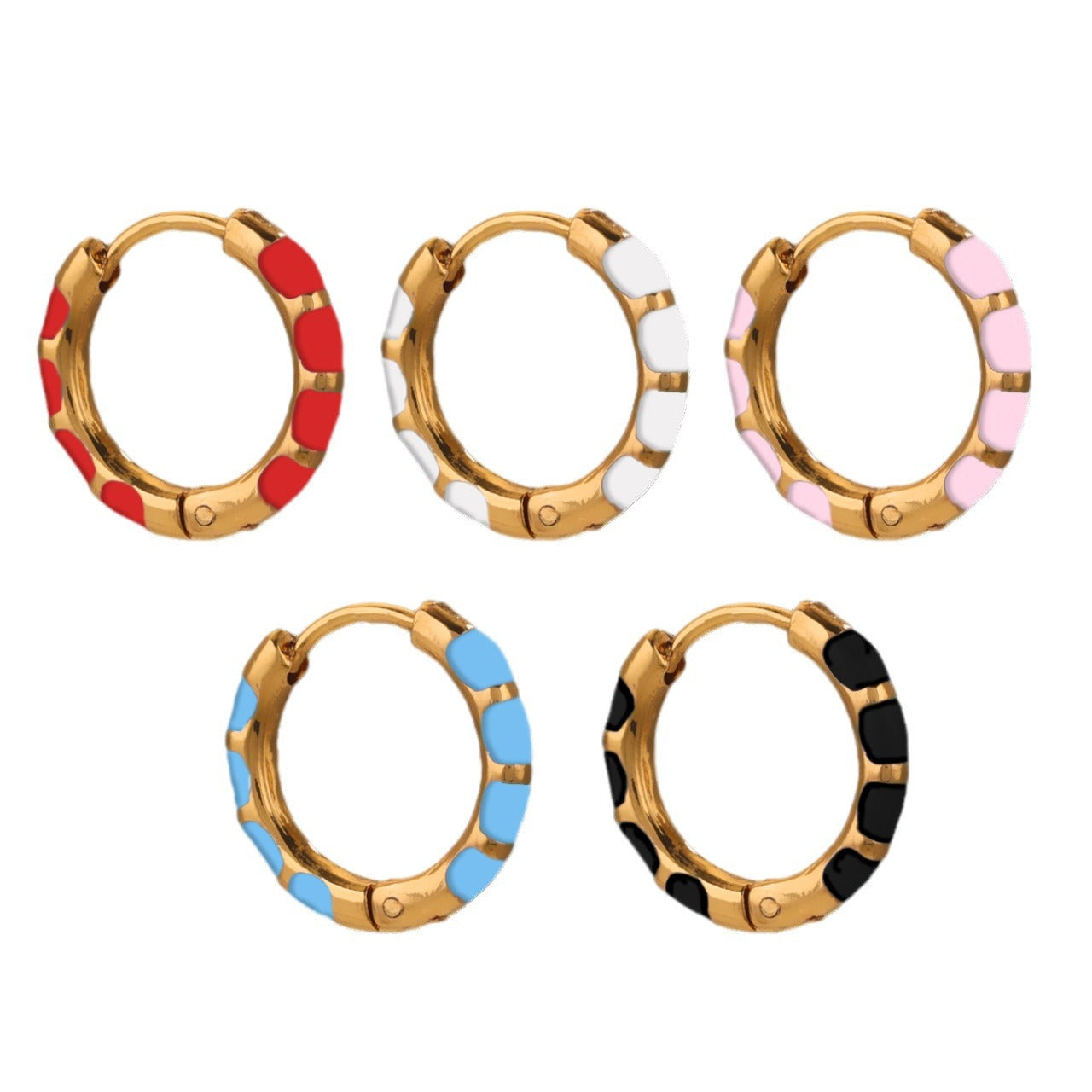 Oil Dripping Stainless Steel Clip Titanium Classic Cute Ear Buckle