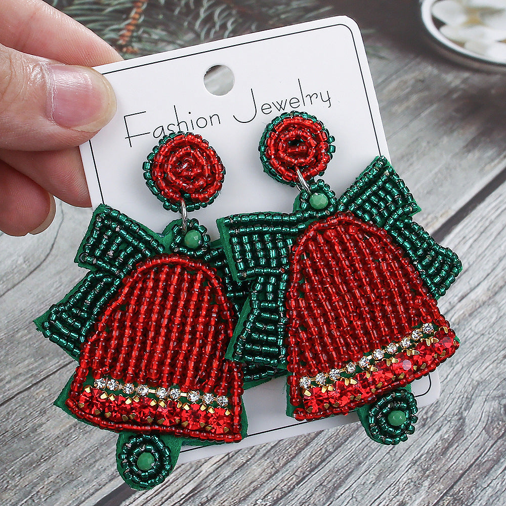 Bead Exaggerated Personalized Handmade Beaded Ethnic Earrings