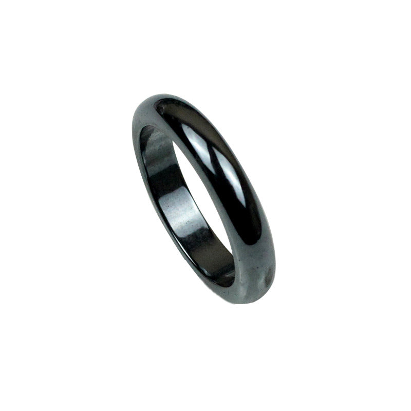 Women's & Men's Cutting Surface Arc Haematite Iron Stone Rings