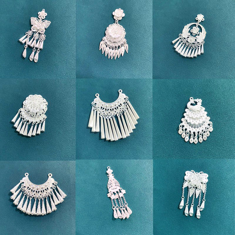 Magnets Sier Hat Butterfly Peacock Phoenix Earrings