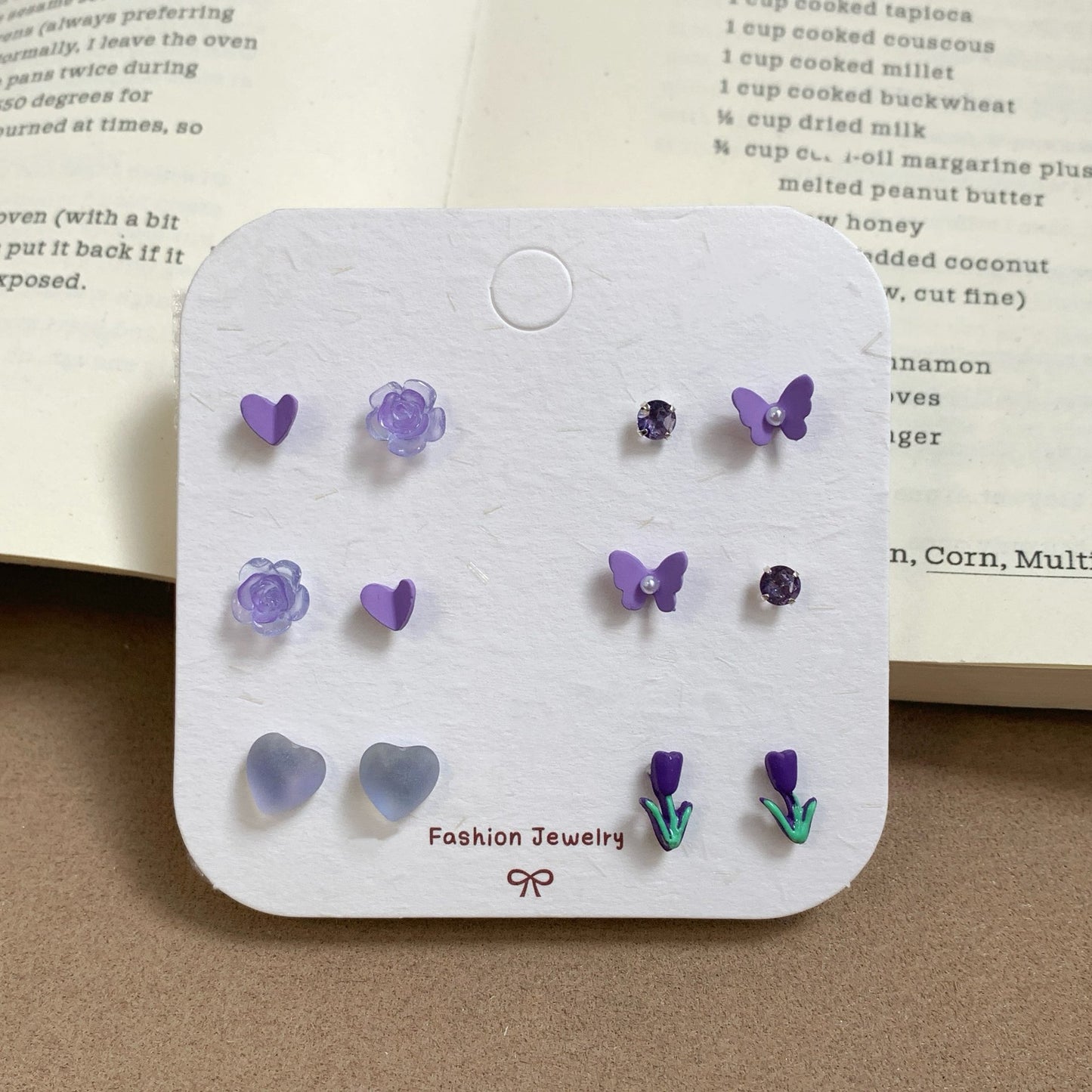 Women's Fresh Small Ear No Repeat Week Collection Sier Needle Exquisite Rings